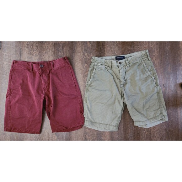 Mens 28 Express & American Eagle chino shorts - Picture 1 of 6